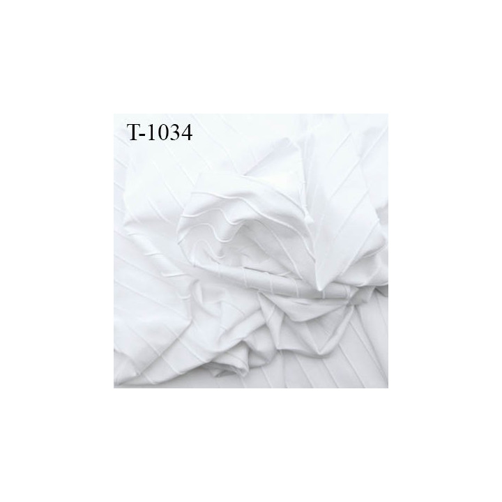 Tissu lycra cotelé liseret style bordure d'élastique passepoil couleur blanc haut de gamme L 120 cm prix pour 10 cm de long