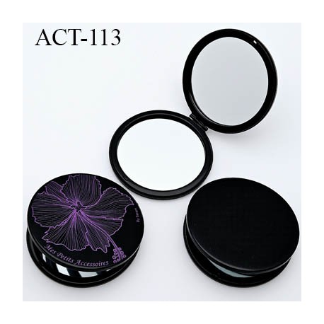 Petit Miroir double de Poche pour sac à Main Femme diamètre 7 centimètres épaisseur 10 mm double miroir