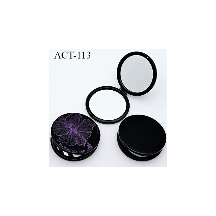Petit Miroir double de Poche pour sac à Main Femme diamètre 7 centimètres épaisseur  10 mm  double miroir