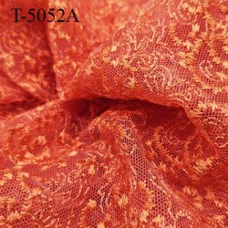 Dentelle brodée couleur gris sur tulle non extensible haut de gamme largeur 135 cm prix pour 10 cm de longueur