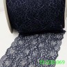 Dentelle 21 cm extensible couleur bleu très haut de gamme largeur 21 centimètres très belle prix au mètre