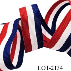 LE LOT de 10 Mètres Galon ruban 20 mm bleu blanc rouge largeur 20 mm
