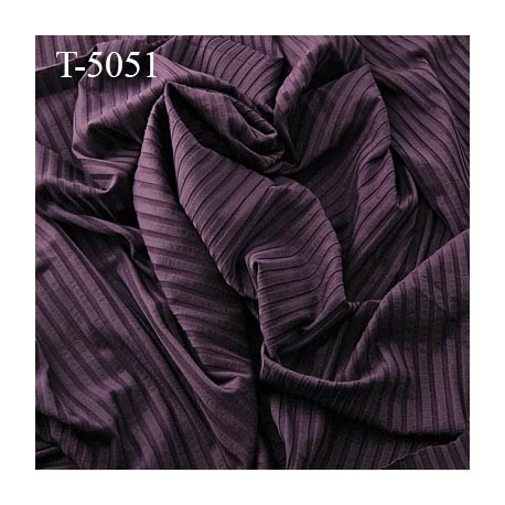 Tissu lingerie et bain fin haut de gamme lycra élasthanne couleur prune largeur 140 cm 250 grs au m2