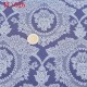 Tissu lycra spécial lingerie fin haut de gamme couleur bleu a motif largeur 160 cm poids au m2 120 grs prix pour 10 cm