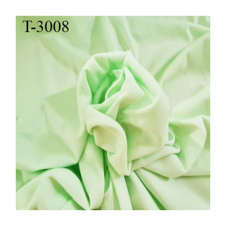 Tissu coton jersey spécial lingerie fond de culotte vert amande largeur 155 cm poids m2 135 gr prix 10 cm de long par 155 cm