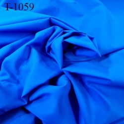 Tissu coton spécial lingerie couleur bleu largeur 145 centimètre poids 80 grs au mètre carré prix pour 10 cm