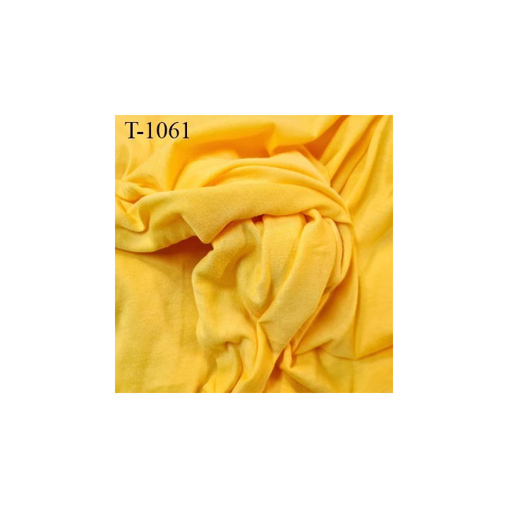 Tissu coton jersey spécial lingerie fond de culotte jaune largeur 140 cm poids m2 105 gr  prix 10 cm de long par 140 cm