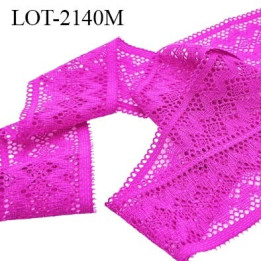 Le lot de 10 mètres de Dentelle largeur 42 mm haut de gamme extensible largeur 24 cm couleur fuchsia très belle prix au mètre