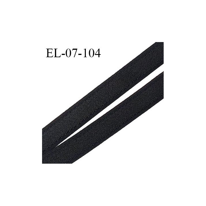 Elastique lingerie 07 mm haut de gamme élastique souple allongement +70% couleur noir largeur 07 mm prix au mètre