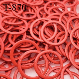 anneau 16 mm réglage bretelle soutien gorge métal laqué corail rouge largeur intérieur 16 mm  extérieur 20 mm