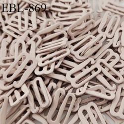 Crochet 11 mm de réglage bretelle soutien gorge en métal laqué rouge brillant largeur intérieur 11 mm largeur extérieur 15.5 mm