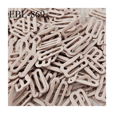 Crochet 11 mm de réglage bretelle soutien gorge en métal laqué rouge brillant largeur intérieur 11 mm largeur extérieur 15.5 mm