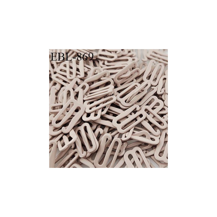 Crochet 11 mm de réglage bretelle  soutien gorge en métal laqué rouge brillant largeur intérieur 11 mm largeur extérieur 15.5 mm