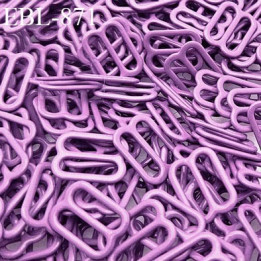 Boucle de réglage 12 mm  réglette métal laqué pivoine violet brillant pour soutien gorge largeur intérieur 12 mm  haut de gamme