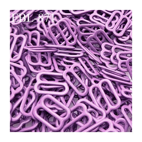 Boucle de réglage 12 mm réglette métal laqué blanc brillant pour soutien gorge largeur intérieur 12 mm haut de gamme