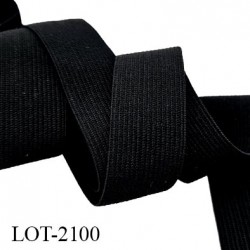 élastique fin 20 mm plat souple très bonne élasticité largeur 20 mm couleur noir prix au mètre