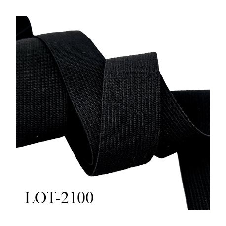 élastique fin 20 mm plat souple très bonne élasticité largeur 20 mm couleur noir prix au mètre