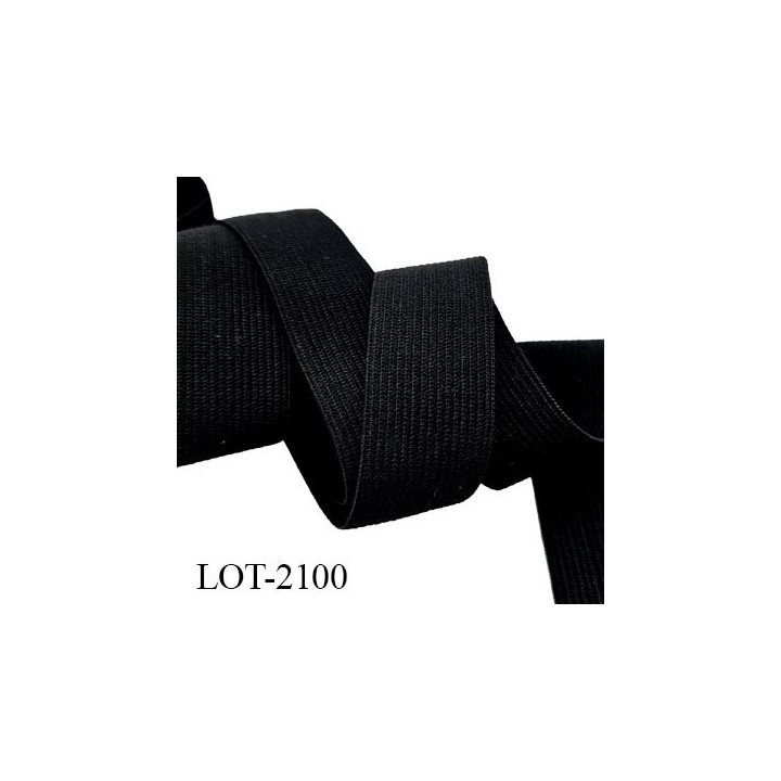 élastique fin 20 mm plat souple très bonne élasticité  largeur 20 mm couleur noir prix au mètre