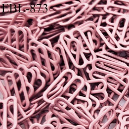 Boucle de réglage 16 mm  réglette métal laqué rose anglais brillant pour soutien gorge largeur intérieur 16 mm  haut de gamme