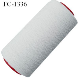 Cone de 500 m de fil smock fronceur gomme  élastique couleur blanc  longueur 500 mètres diamètre 0.6 mm bobiné en France