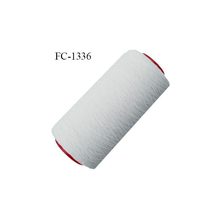 Cone de 500 m de fil smock fronceur gomme  élastique couleur blanc  longueur 500 mètres diamètre 0.6 mm bobiné en France