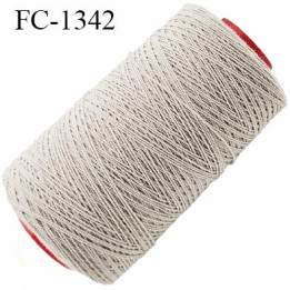 Cone de 500 m de fil smock fronceur gomme  élastique couleur naturel  longueur 500 mètres diamètre 0.8 mm bobiné en France