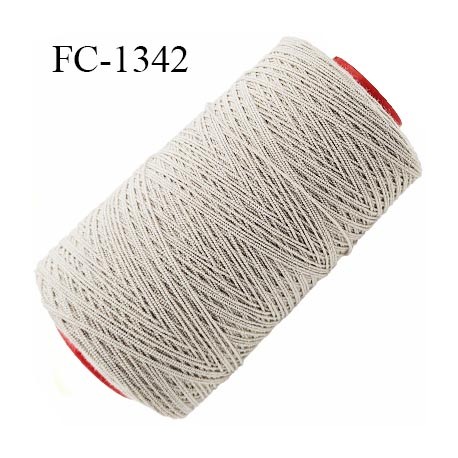 Cone de 500 m de fil smock fronceur gomme élastique couleur naturel longueur 500 mètres diamètre 0.8 mm bobiné en France