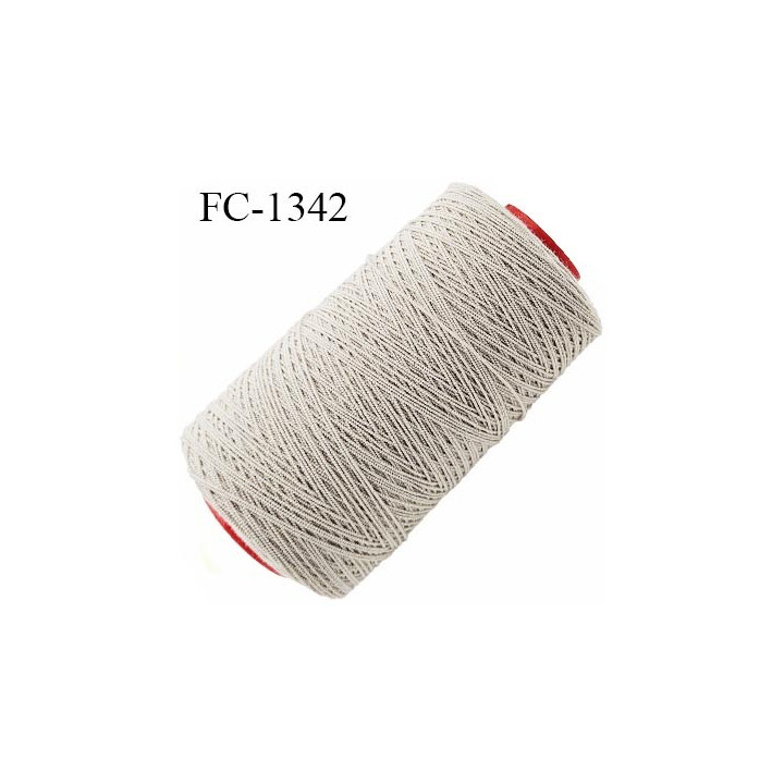 Cone de 500 m de fil smock fronceur gomme  élastique couleur naturel  longueur 500 mètres diamètre 0.8 mm bobiné en France