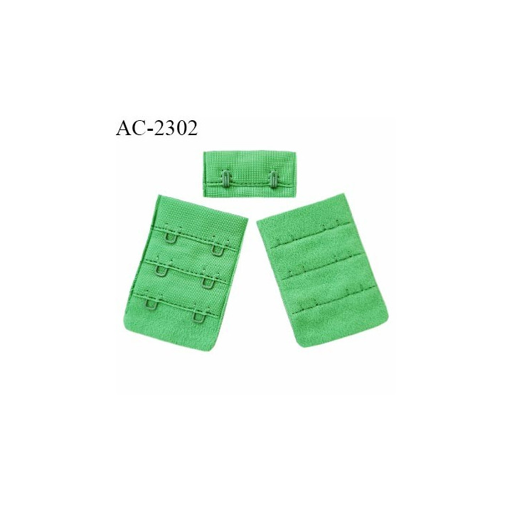 Agrafe 38 mm attache SG haut de gamme couleur vert 3 rangées 2 crochets largeur 38 mm hauteur 55 mm prix à la pièce