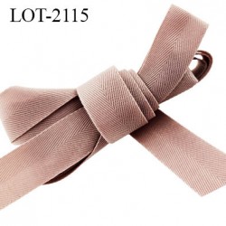 Le lot de 10 m ou 50 m ou 100 m Biais galon sangle synthétique largeur 15 mm couleur chair épaisseur 0.5 mm sergé très solide