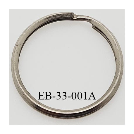 Anneau 30 mm métal acier largeur intérieur 30 mm idéal pour porte-clefs prix à l'unité