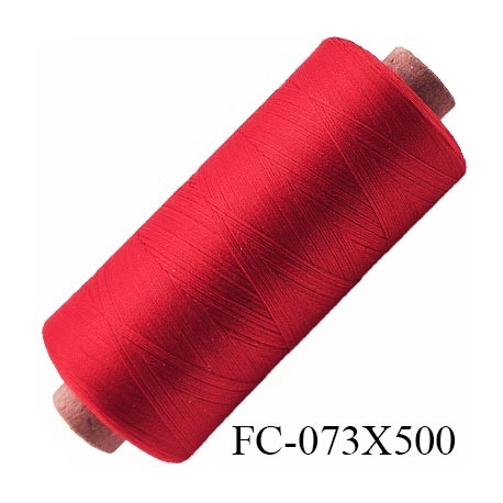 bobine de fil mousse polyester couleur rouge longueur 500 mètres largeur de la bobine 5.5 cm fabriqué en France