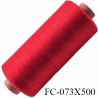 bobine de fil mousse polyester couleur rouge longueur 500 mètres largeur de la bobine 5.5 cm fabriqué en France