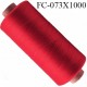 bobine de fil mousse polyester couleur rouge longueur 500 mètres largeur de la bobine 5.5 cm fabriqué en France