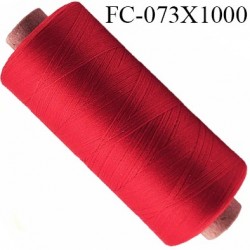 bobine de fil mousse polyester couleur rouge longueur 500 mètres largeur de la bobine 5.5 cm fabriqué en France