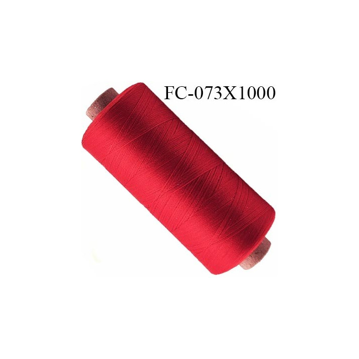 bobine de fil mousse polyester couleur rouge longueur 500 mètres largeur de la bobine 5.5 cm fabriqué en France