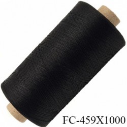 Bobine 1000 m de fil mousse polyester texturé fil n° 110 couleur noir bobine longueur de 1000 mètres bobiné en France