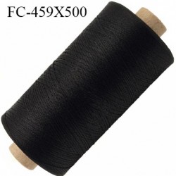 Bobine de fil mousse polyester texturé fil n° 110 couleur noir bobine longueur de 500 mètres bobiné en France