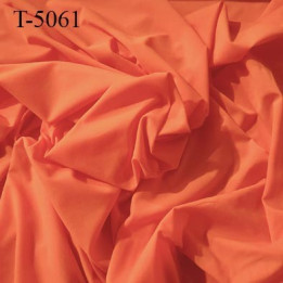 Tissu lycra élasthanne orange très haut de gamme 120 gr au m2 largeur 140 cm prix pour 10 cm de longueur et 140 cm de large