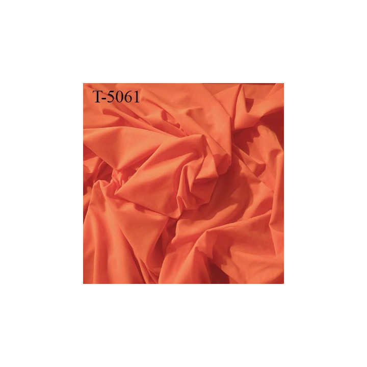 Tissu lycra élasthanne orange très haut de gamme 120 gr au m2 largeur 140 cm prix pour 10 cm de longueur et 140 cm de large