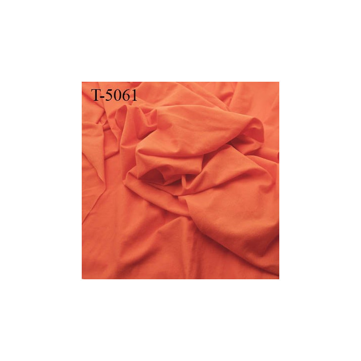 Tissu lycra élasthanne orange très haut de gamme 120 gr au m2 largeur 140 cm prix pour 10 cm de longueur et 140 cm de large
