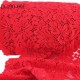 Dentelle 19 cm extensible dans la longueur style coton haut de gamme couleur rouge très belle largeur 15 cm prix pour un mètre