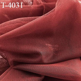 Marquisette tulle spécial lingerie haut de gamme couleur rouille largeur 150 cm  100 % polyamide