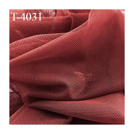 Marquisette tulle spécial lingerie haut de gamme couleur rouille largeur 150 cm 100 % polyamide
