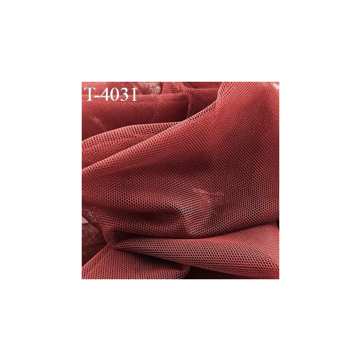 Marquisette tulle spécial lingerie haut de gamme couleur rouille largeur 150 cm  100 % polyamide
