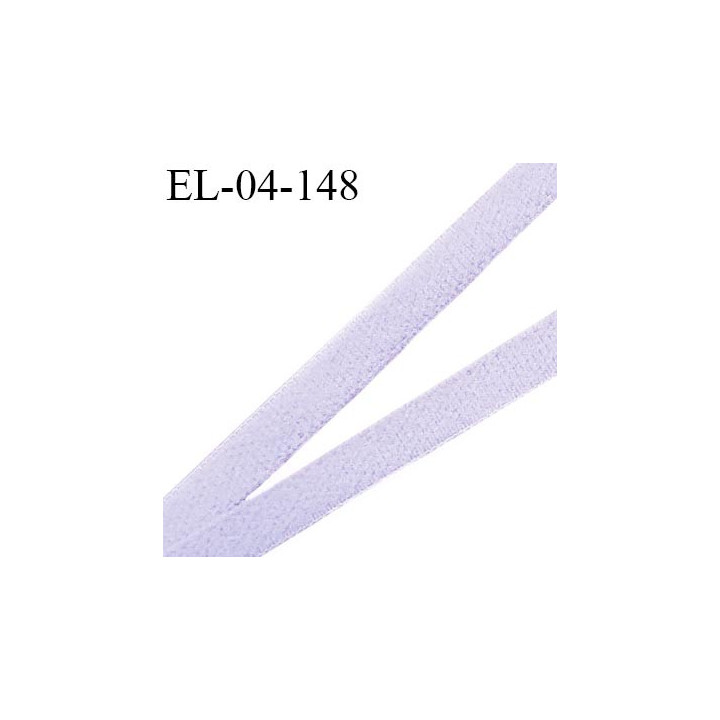 Elastique 4 mm fin spécial lingerie couleur lavande grande marque aspect velours allongement +200%  fabriqué en France