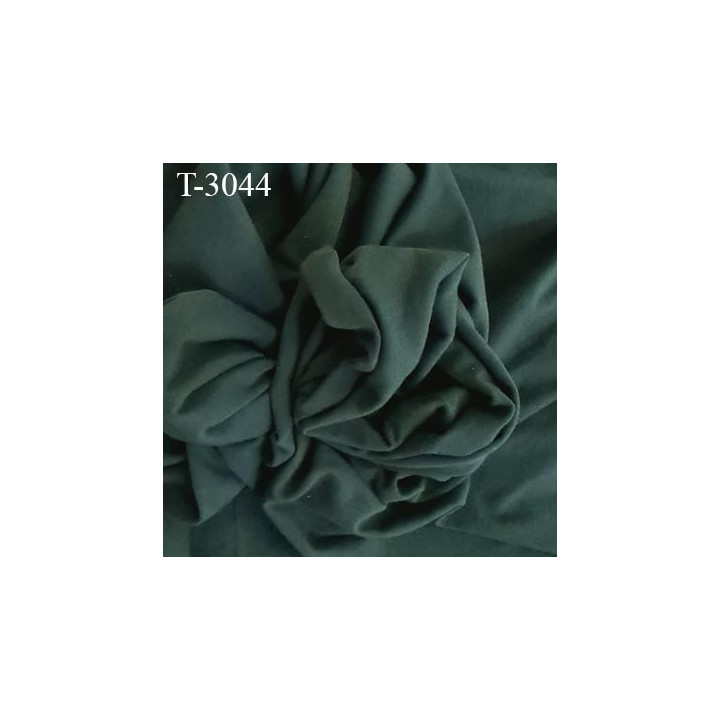 Tissu coton jersey spécial lingerie fond de culotte vert bouteille largeur 155 cm poids m2 135 gr  prix 10 cm de long par 155 cm