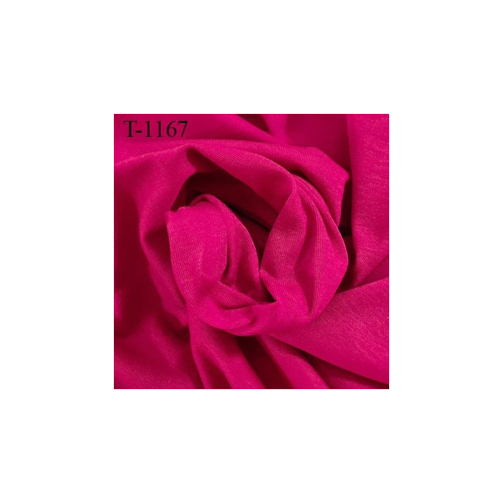 Tissu coton jersey spécial lingerie fond de culotte fuschia largeur 140 cm poids m2 135 gr  prix 10 cm de long par 140 cm