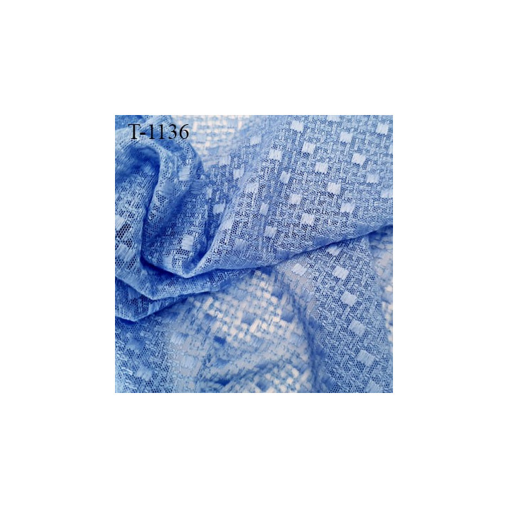 Tissu brodé couleur bleu haut gamme largeur 110 cm prix pour 10 cm de long et 110 cm de largeur fabriqué pour marque de lingerie