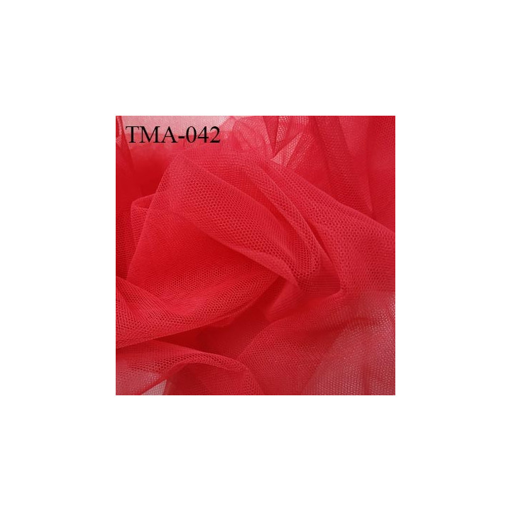 Marquisette tulle spécial lingerie haut gamme couleur rouge largeur 140 cm prix pour 10 cm 100 % polyamide
